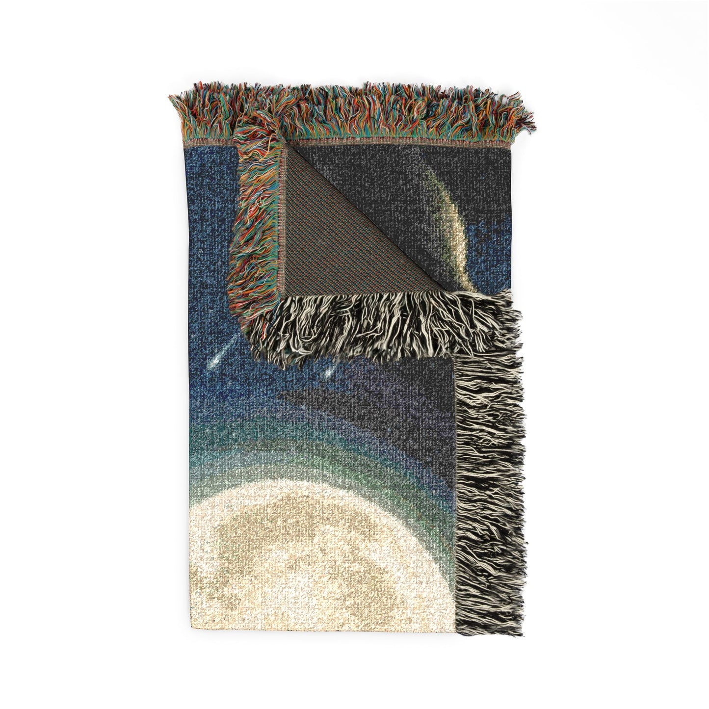 Moonlit Wolves Woven Blanket