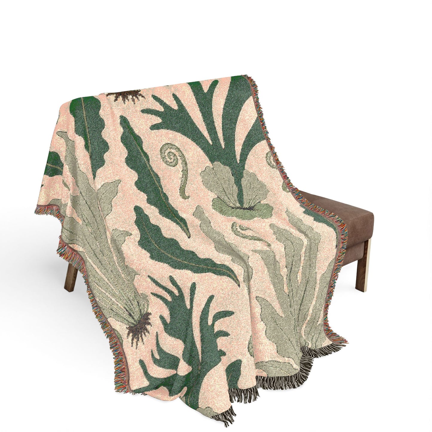 Botanical Woven Blanket — Fern Throw