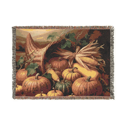 Autumn Cornucopia Woven Blanket