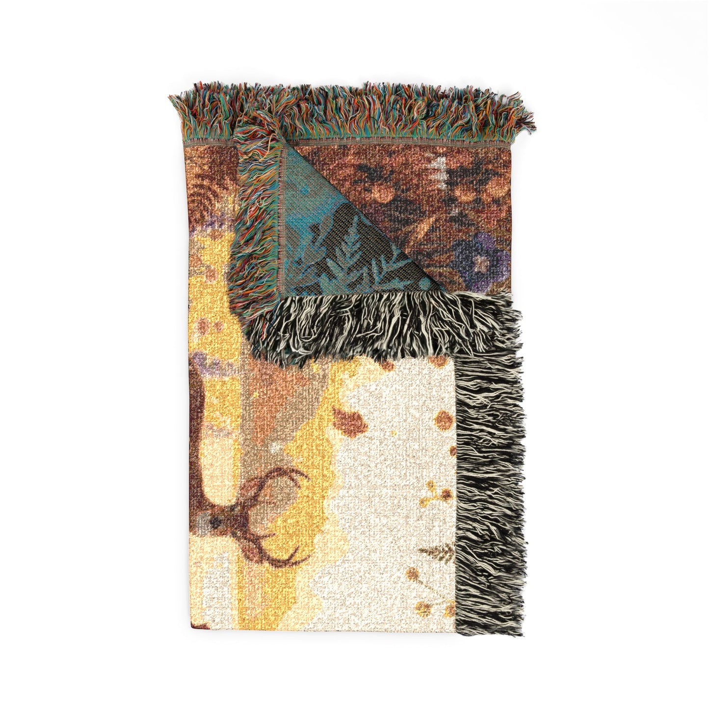 Deer Meadow Woven Blanket – Scenic Rustic Lodge Throw