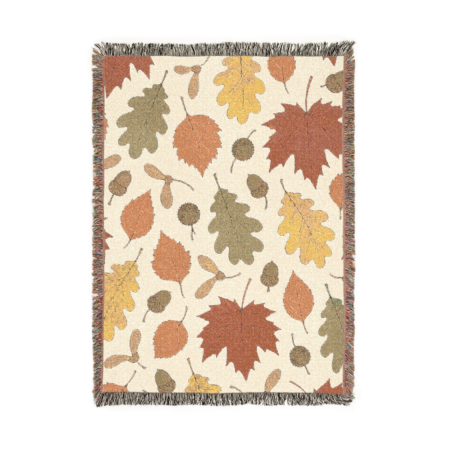 Autumn Leaves Woven Blanket
