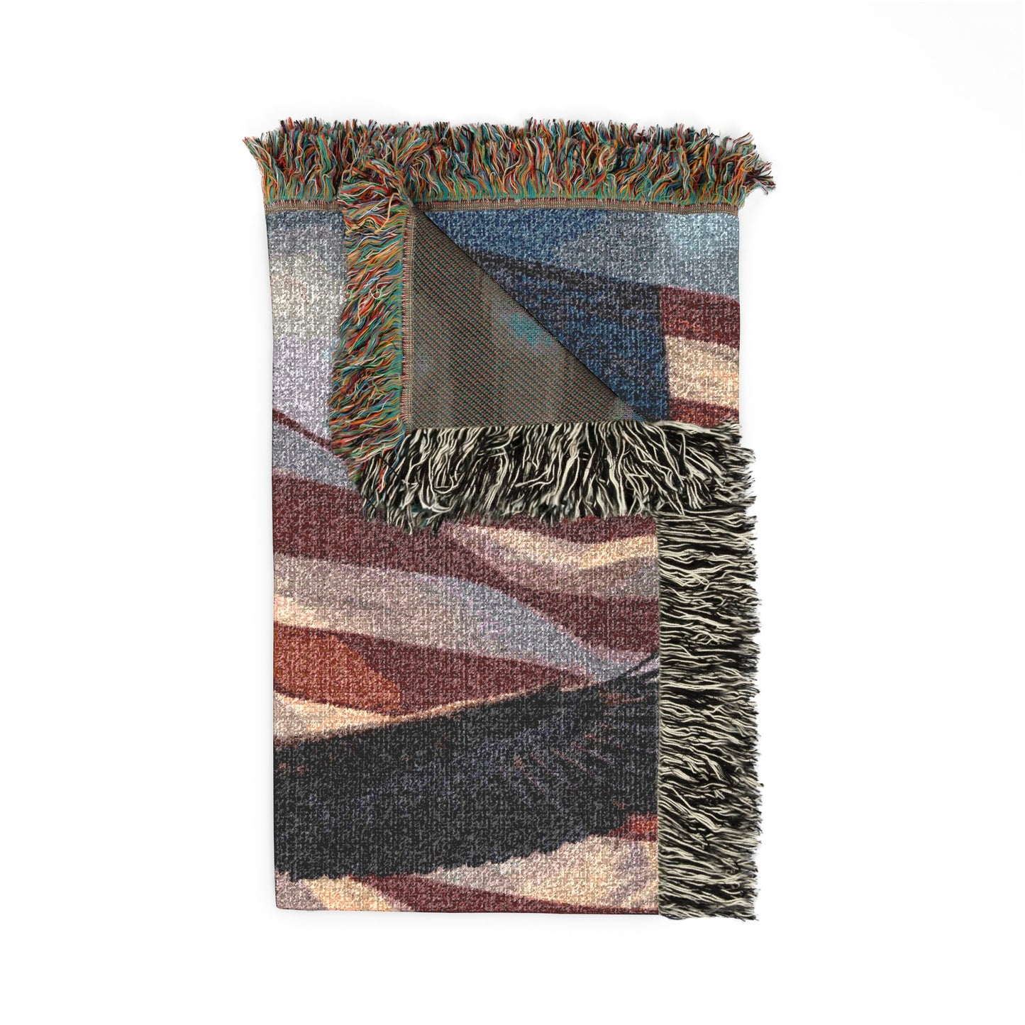 Patriotic Eagle Woven Blanket – American Flag Throw for Veterans & Outdoor Décor