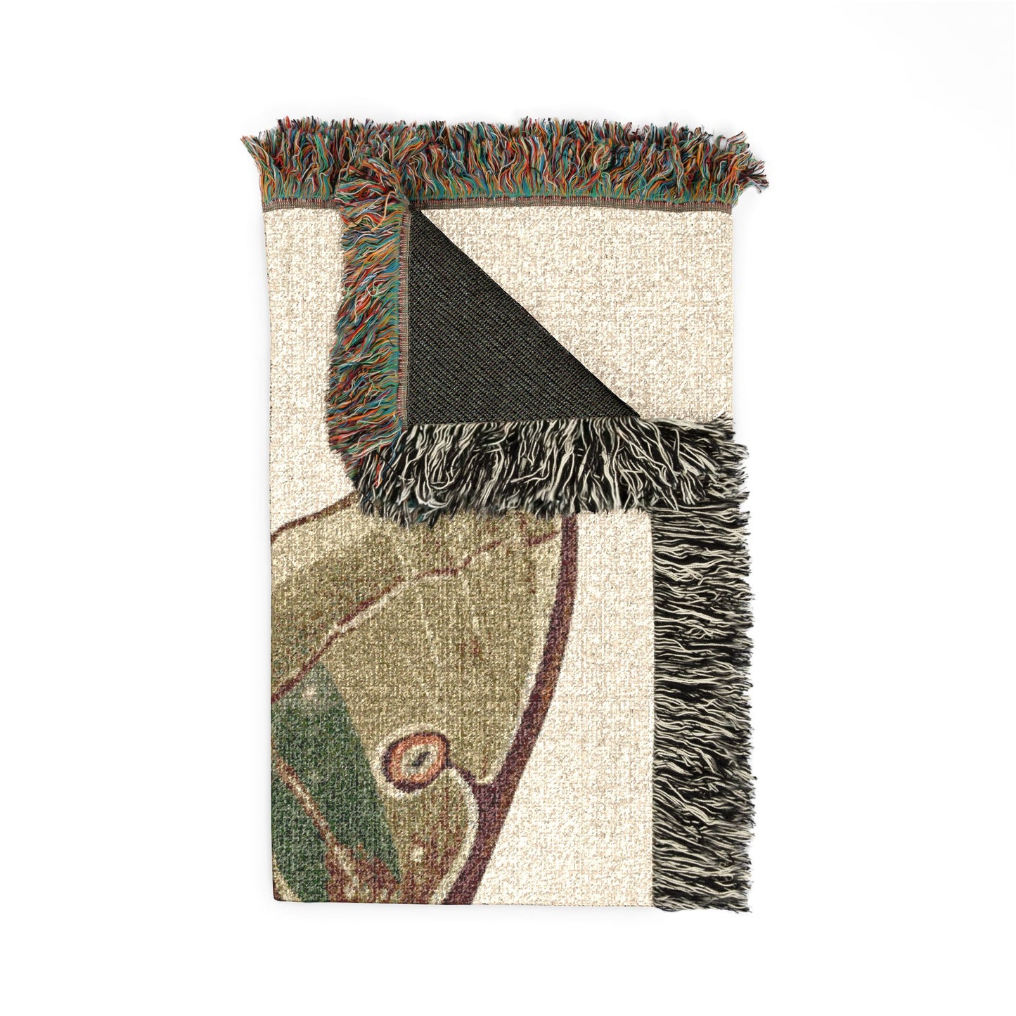 Luna Moth Woven Throw Blanket — Nature-Inspired Decorative Tapestry Blanket