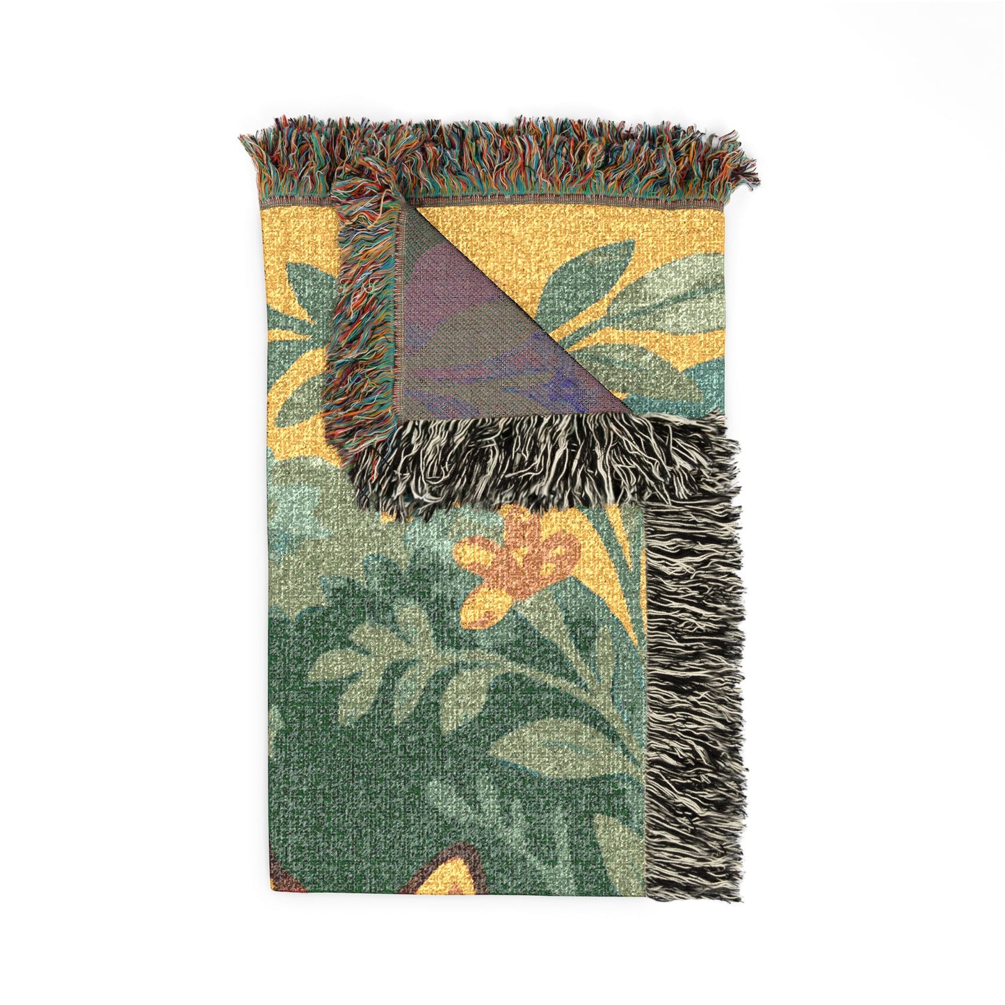 Fox Pair Woven Blanket — Cozy Woodland Tapestry Throw