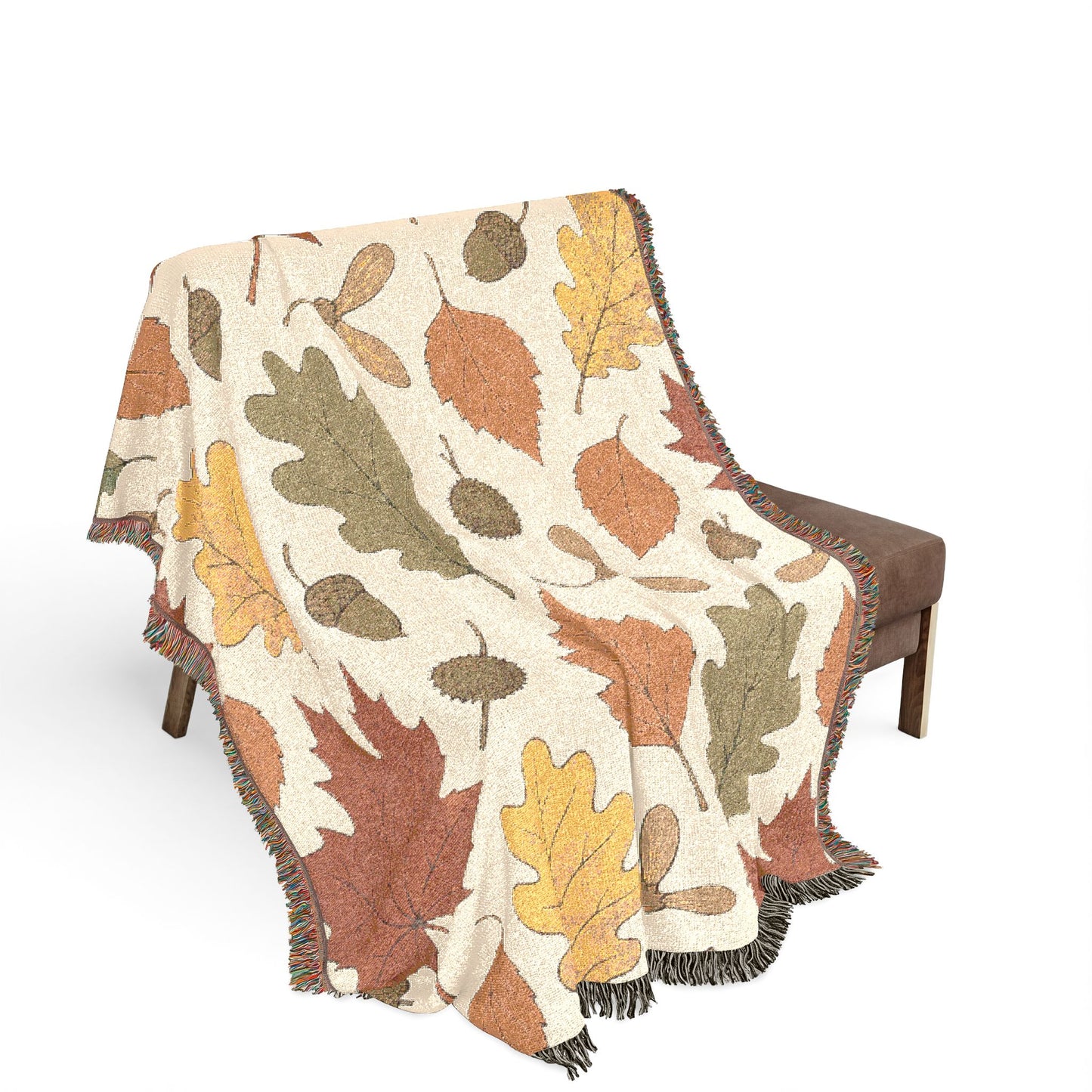 Autumn Leaves Woven Blanket