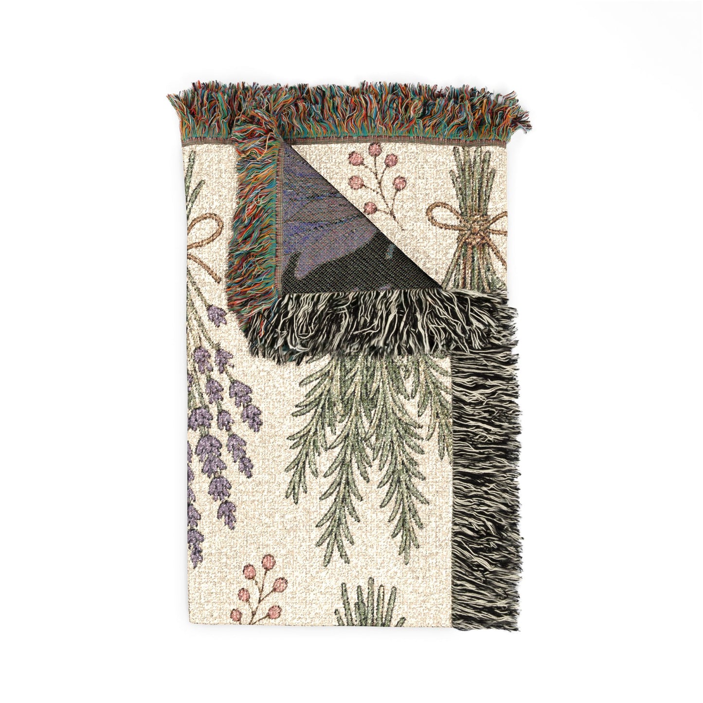 Lavender and Herbs Hanging Woven Blanket Throw