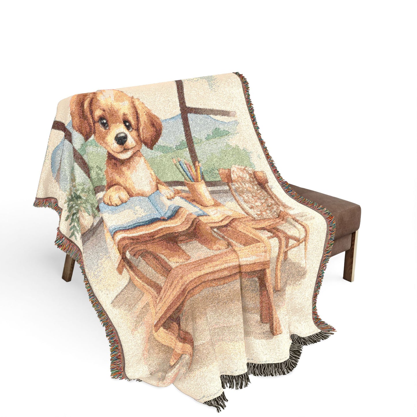 Homeschool Puppy at Table Design, Cozy Nursery & Kids Room Decor