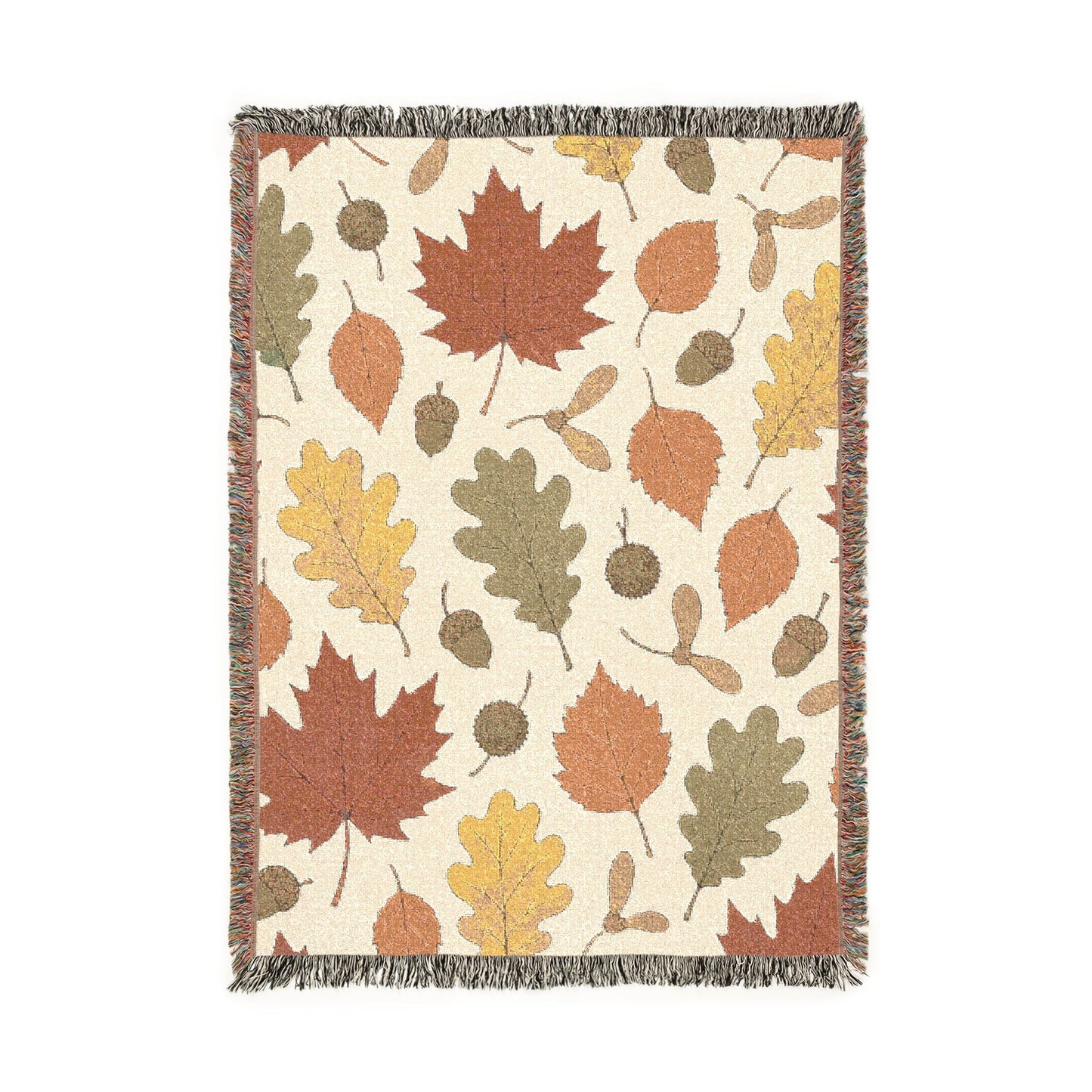 Autumn Leaves Woven Blanket