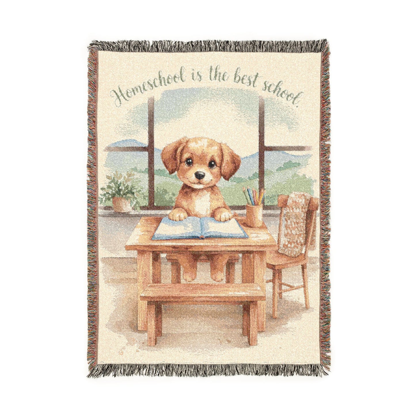 Homeschool Puppy at Table Design, Cozy Nursery & Kids Room Decor